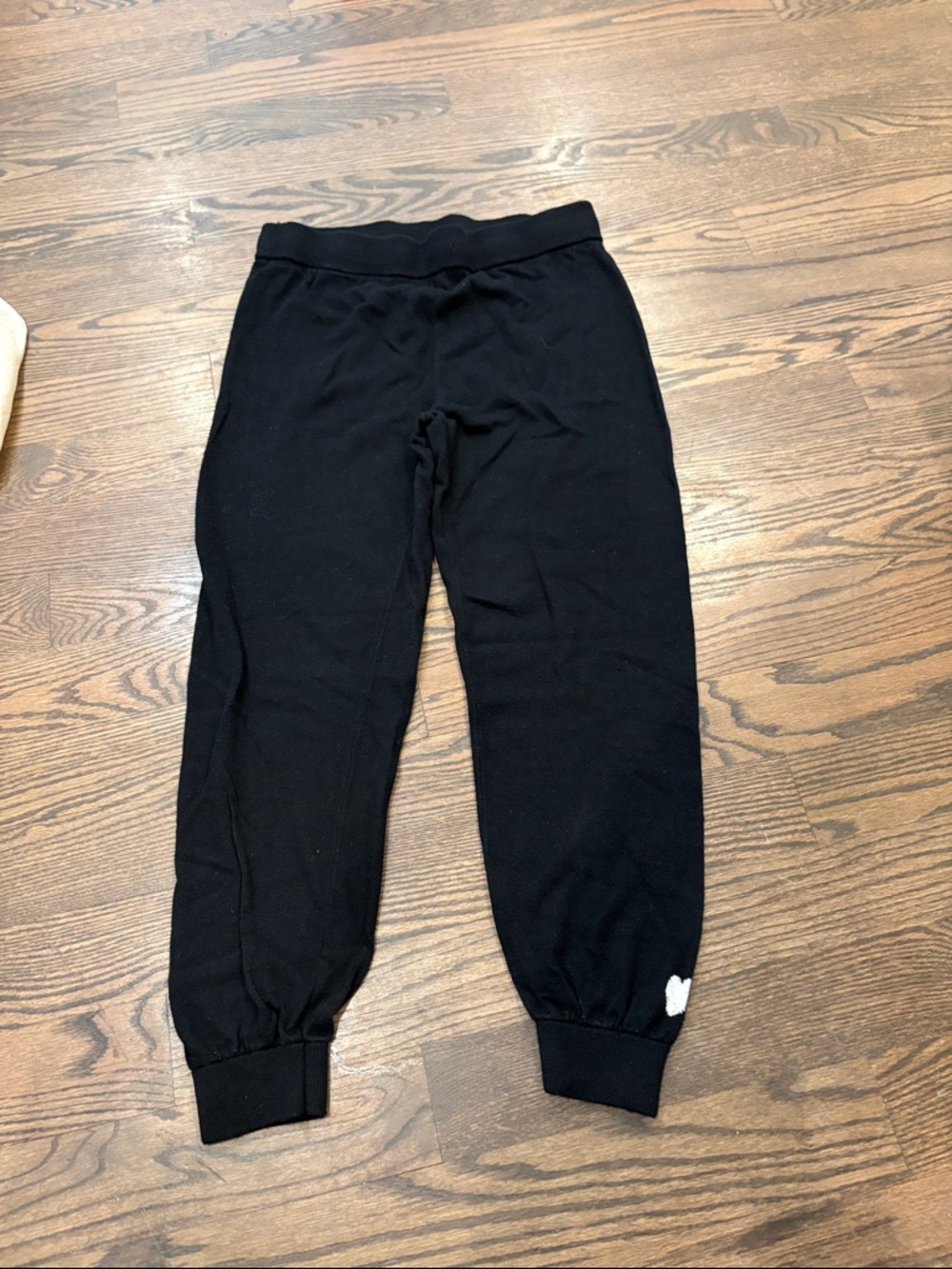 Lisa Todd Black Joggers with Heart Accent